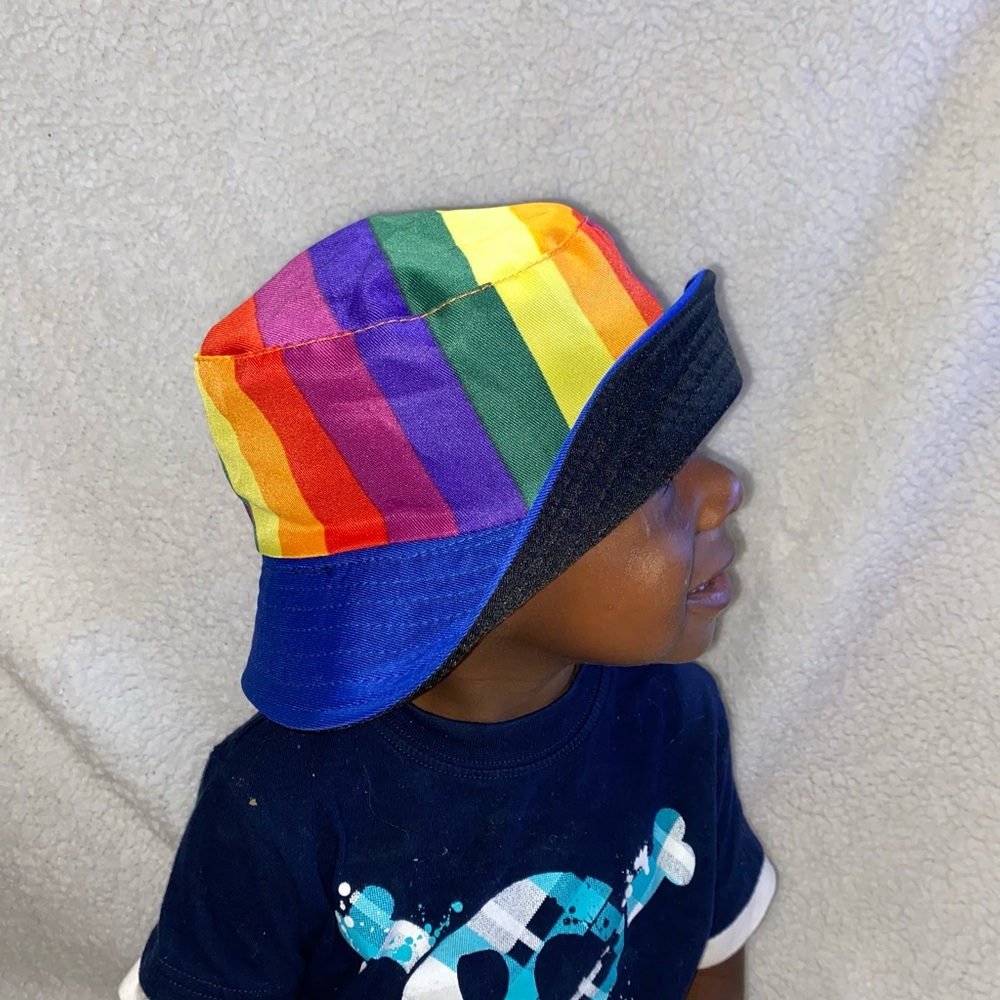 Rainbow bucket hat